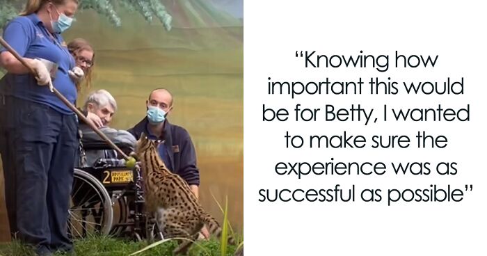 This 100-Year-Old Woman Had A Lifelong Ambition To Meet A Serval Cat And Her Dream Came True