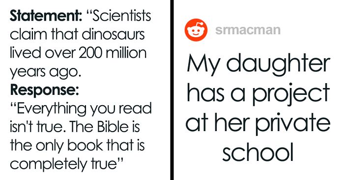 Dad Shocked To See His Daughter Is Being Taught That Evolution Isn't Real At School Shares The Material Online