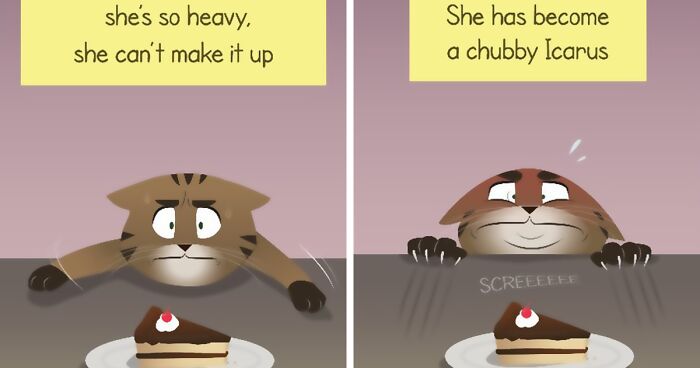 Daily Struggles And Life With A Cat: 55 Funny Comics By 