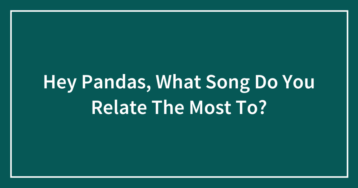 Hey Pandas, What Song Do You Relate The Most To? (Closed) | Bored Panda