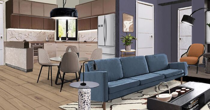 Our Company Made 7 Mock-Ups To Show What The Apartment From “Friends” Would Look Like In Different Styles