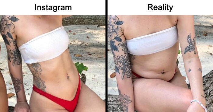 Health Blogger Demonstrates How Posed Instagram Photos Are When She Shares 30 Side-By-Side Pics Taken Just Seconds Apart (New Pics)