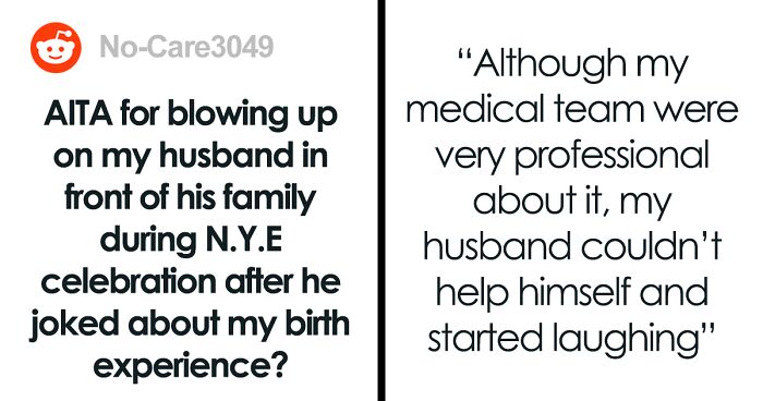 Jerk Husband Keeps Making Fun Of His Wife Because She Had 'An Accident' Giving Birth To Their Child, Gets Slammed Online