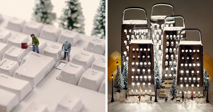 Artist Combines Tiny Human Figures And Everyday Objects To Create Miniature Dioramas Every Day (102 New Pics)