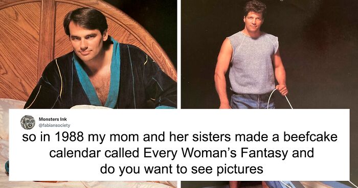 “Every Woman’s Fantasy”: People Online Are Cracking Up At This Resurfaced Calendar From The ‘80s Featuring Handsome Men Doing Various Chores (11 Pics)