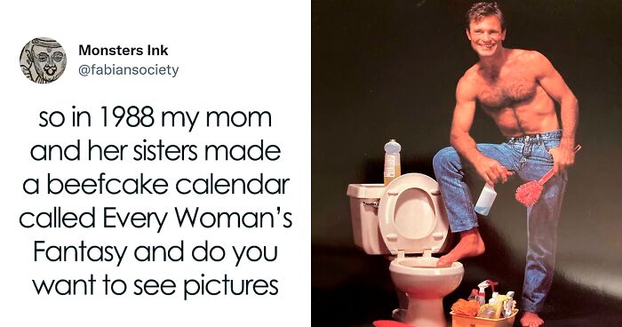 This Twitter User Goes Viral Online After Sharing A Beefcake Calendar Created By His Mom And Her Sister Back In The ’80s