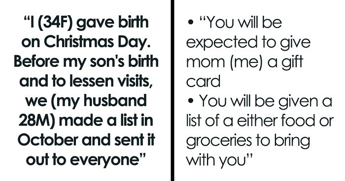 New Mom Asks If It's Wrong Of Her To Have A Strict Set Of Rules To Visit The Baby