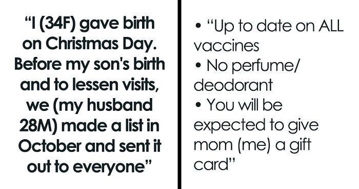 Mom Wonders If The Rules She Set For Visiting Her Newborn Were Too Strict, The Internet Seems To Agree That They Are