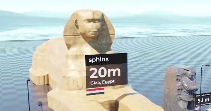 Designer Compares The Height Of The World's Most Famous Statues In His 3D Project