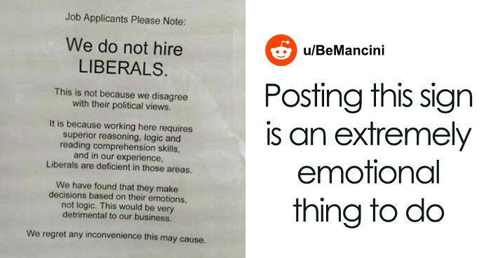 Business Says They Don’t Hire Liberals Because In “Their Experience,” Liberals Are Emotional Decision-Makers