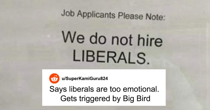 Business Posts A Sign Saying They Don’t Hire Liberals Because They Are “Emotional”