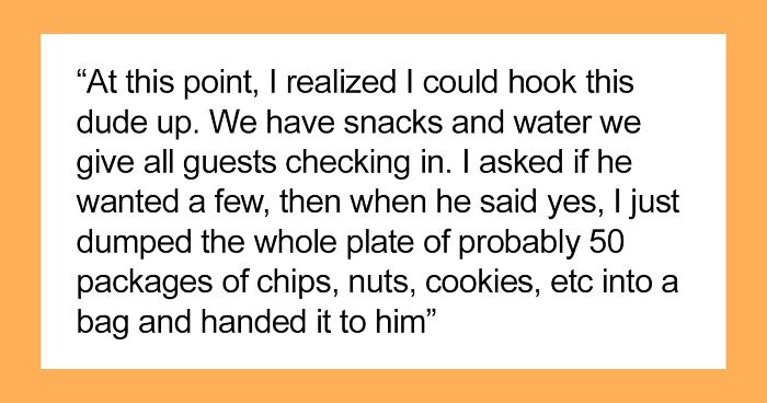 Homeless Man Comes To Hotel Front Desk At Night To Ask About Transit Schedules, Ends Up Showered With Hotel Supplies Stolen By Receptionist