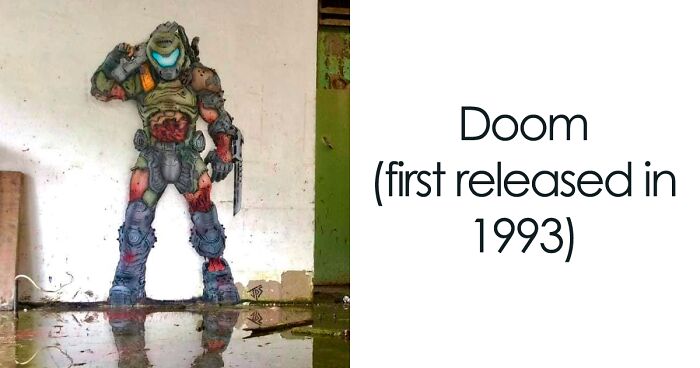 10 Retro Street Artworks Based On Old School Video Games By JPS