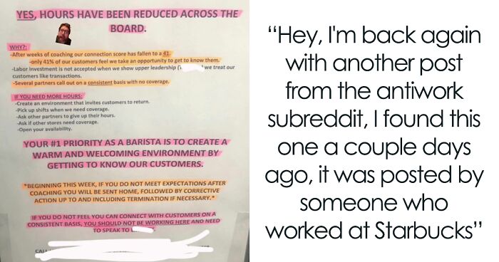 TikTok User Comments On An Announcement At Starbucks Threatening To Fire Employees Who Don’t Befriend Their Customers