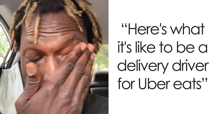 Homeless Delivery Driver Calls Out Delivery App Services, Tears Up Saying His Earnings Don't Even Cover The Gas