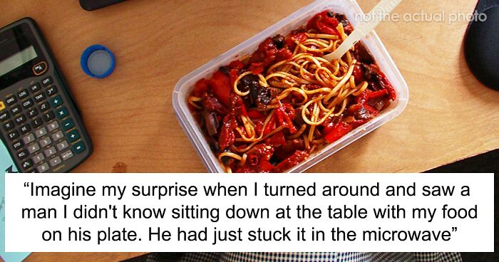 Man Steals Coworker’s Food And She Yanks It From Under His Nose, Embarrassing Him In Front Of His Colleagues