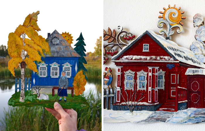 I Made Colorful Wooden Houses (11 Pics)