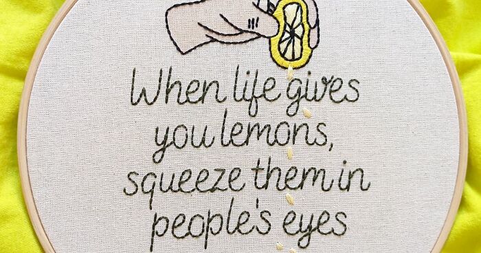 To Make Your Day A Little Brighter, We Create Inspiring And Insightful Embroideries With A Dash Of Humor (70 Pics)