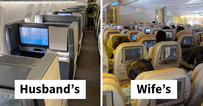 Wife Upset With Husband Who Upgraded His Flight To Business Class But Left Her In Economy