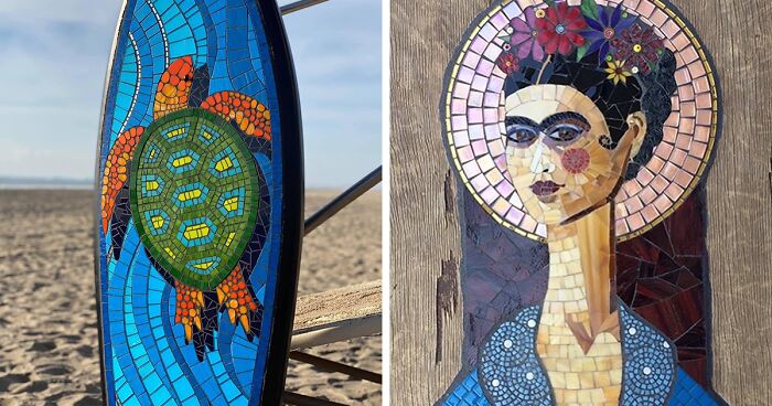 30 Times I Created Mosaic Art Using Upcycled Surfboards And Other Things