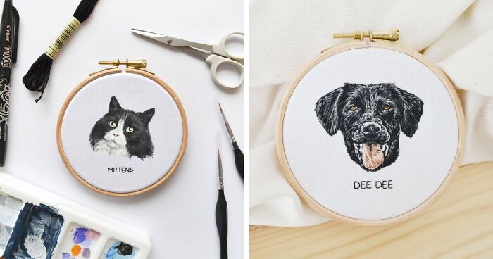 I’m An Artist From The UK, And I Embroider Pet Portraits (19 Pics)