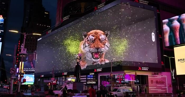 Samsung Unleashes Virtual 3D Tiger In Its Latest Billboard Campaign Across Five Of The Biggest Metropolises In The World