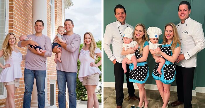 These Two Sets Of Twins Got Married And Their Families Look Identical