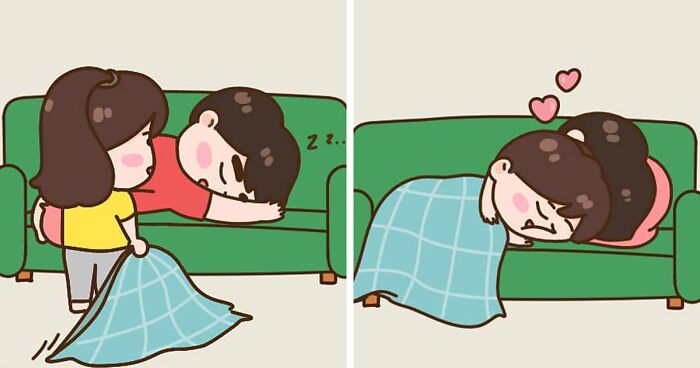 70 Cute And Relatable Comics About What Life Is Like When You Are In A Couple Made By Leo And Lily