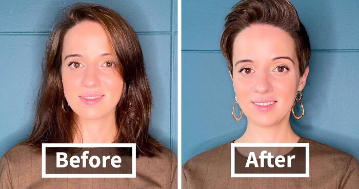 42 Women Before And After Having Their Hair Cut Short By Kristina Katsabina (New Pics)