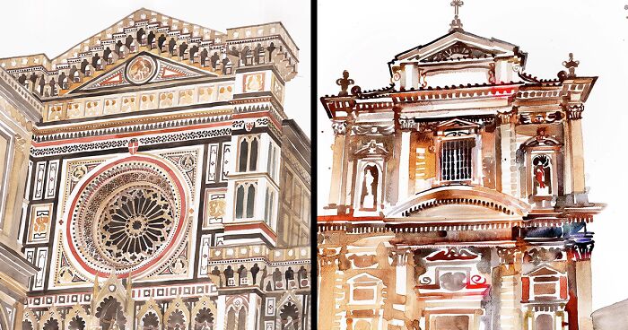 Collection Of Watercolors I Made That Features Many Famous Cities Around The World (25 Pics)