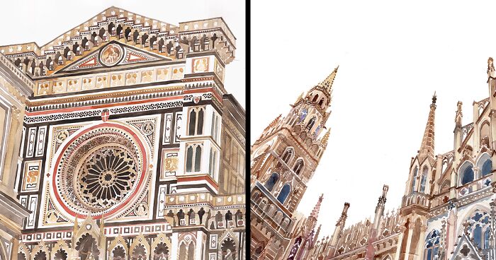 I’m An Architect Who Paints Famous Cities Around The World In Watercolor (23 Pics)