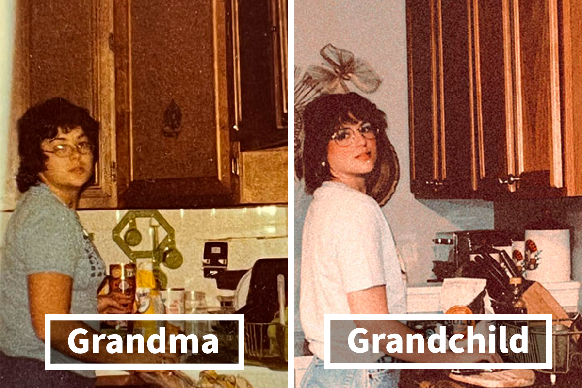 Young woman surprised grandma for her birthday by dressing up like her and  recreating her old photos - Upworthy