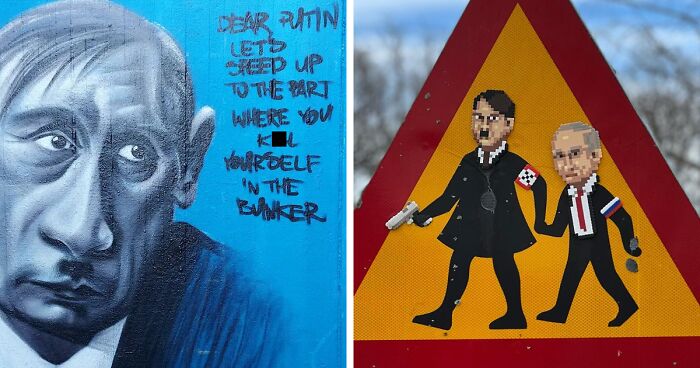 Artists Are Covering Streets Around The World With Art In Support Of Ukraine (107 Pics)