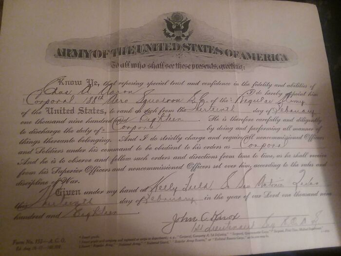 We Were Cleaning Out Our Aunts House Who Had Just Passed Away And Found This. My Great-Great Grandfather’s Enlistment Paper To WWI