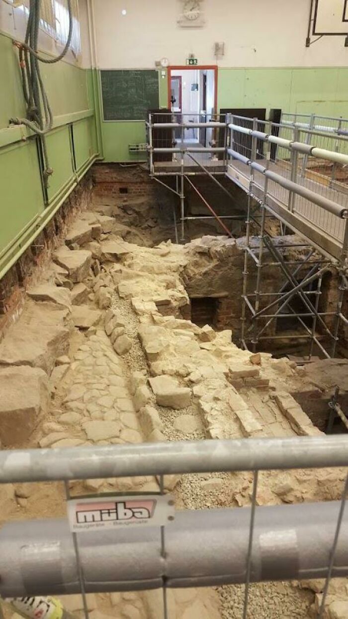 These Medieval Ruins Randomly Found Under A Schools Gym Hall