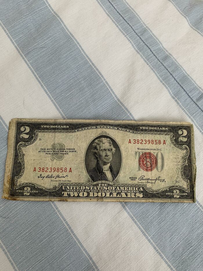My Grandpa Gave Me A $2 From 1953
