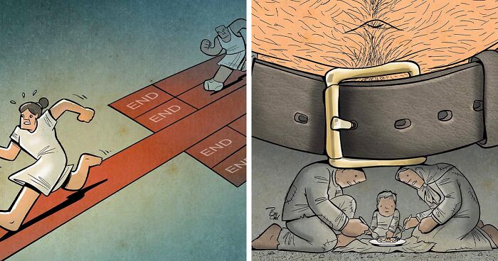 Modern Society's Problems: 30 Illustrations By Alireza Pakdel (New Pics)