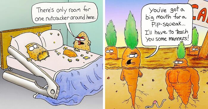 Artist Shows How Funny And Inappropriate Foods Can Be In 54 Illustrations (New Pics)