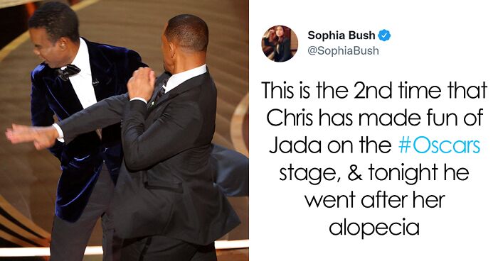 The Internet Is In Disbelief Over Will Smith Storming Onto The Oscar Stage To Punch Chris Rock In The Face During Live Broadcast (60 Reactions)