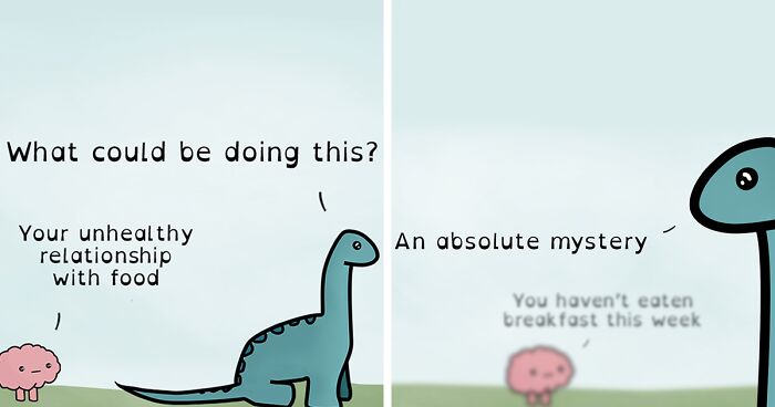 I Show What Life With ADHD Is Like Through A Cute Dinosaur Character In These 27 Comics (New Pics)