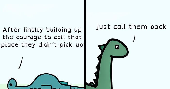 I Created A Cute Dinosaur Character To Illustrate Life With ADHD In These 27 Relatable Comics (New Pics)