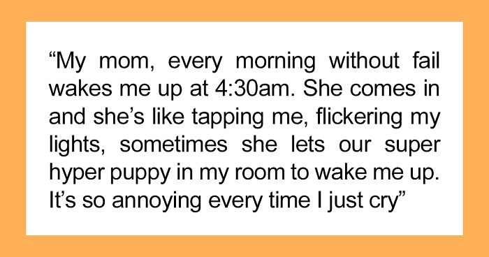 Mom Is Angry Their Teenager Locked The Door At Night For Always Being Woken Up At 4:30 AM