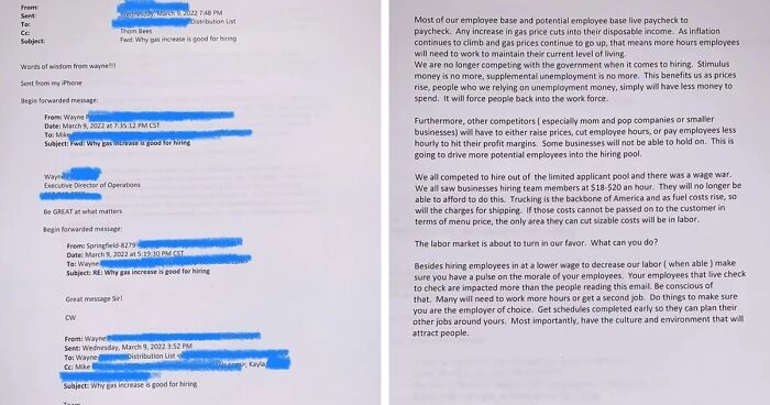 Someone Leaks An Email Where An Applebee’s Executive Is Explaining How They Can Lower Wages Thanks To Rising Gas Prices