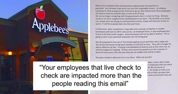 Applebee’s Executive Calls Rising Gas Prices An Advantage That Can Help Lower Employee Wages In A Leaked Email