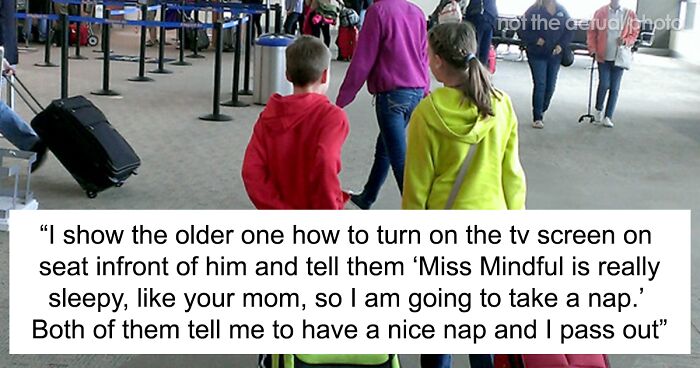 Dad Overhears A Woman Saying She Worked In School For Kids With Special Needs, Decides To Seat His Kids Next To Her On A Plane