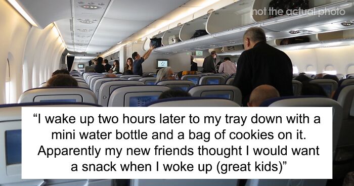 Woman On A Plane Realizes This Dad Just Left Her His Children To Look After During The Flight