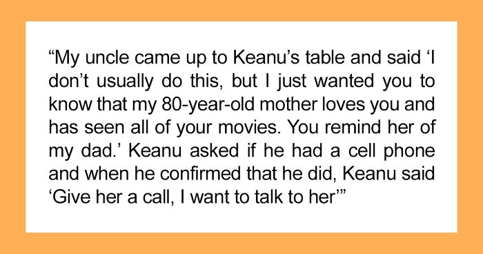 Member Of This Online Group Shared How Keanu Reeves Made Their 80-Year-Old Grandma’s Day Better By Giving Her A Call