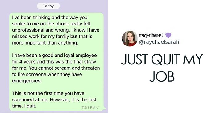 14 Screenshots Of People’s ‘I Quit’ Texts Because ‘Screw That, I Deserve Better’