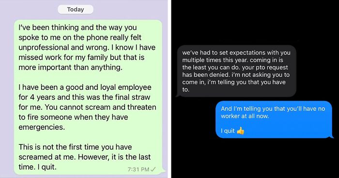 14 Instances Employees Just Didn't Care Anymore And Quit Their Jobs Over Text