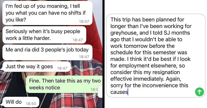 14 Screenshots Of People’s ‘I Quit’ Texts Because ‘Screw That, I Deserve Better’